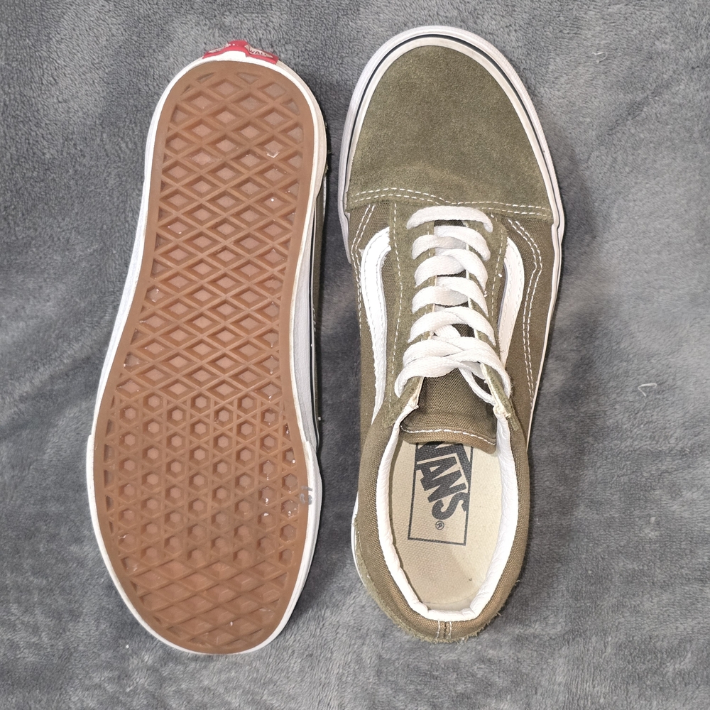 Vans Olive Green Suede Old Skool Sneakers - Picture 5 of 7